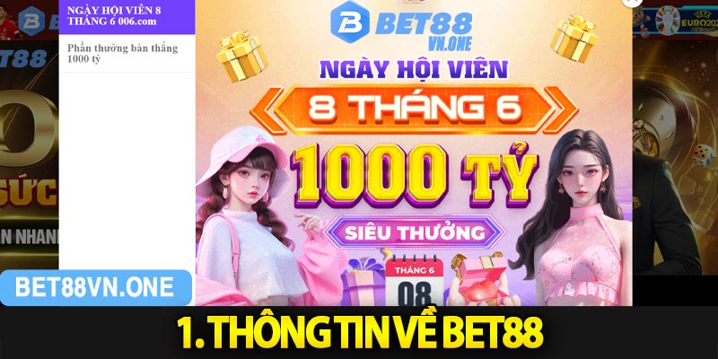 1. Thông tin về Bet88